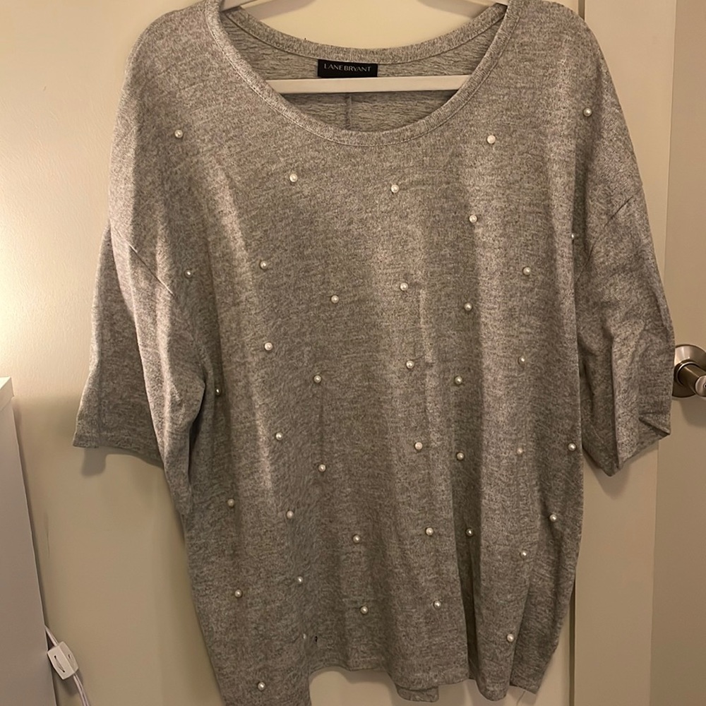 Pearl embellished T-shirt